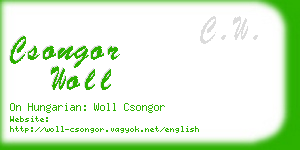 csongor woll business card